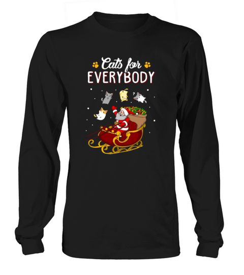 Ugly Christmas Sweater For Cat Lovers Women's Long Sleeve