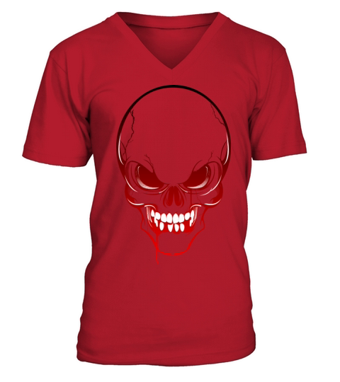 Horror Skull Men's V-Neck T-shirt