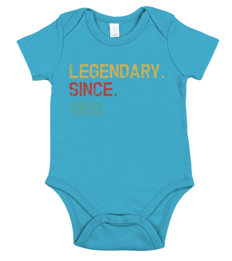 Legendary Since 1959 - 60th Birthday Funny Gift Short Sleeve Baby One-Piece