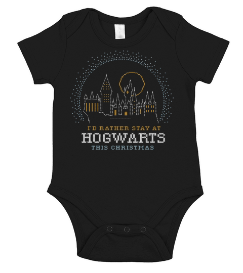 Harry Potter Hogwarts at Christmas Short Sleeve Baby One-Piece