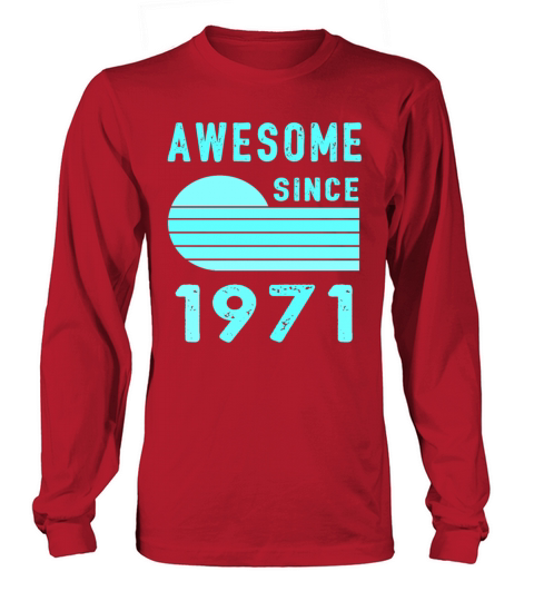 1971 Birthday Retro Vintage Gift Women's Long Sleeve