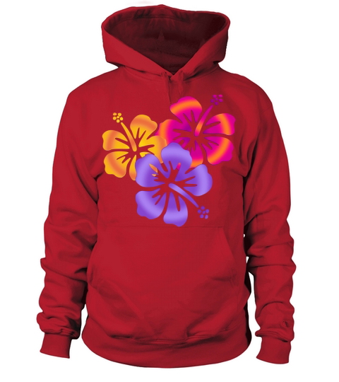 colored hibiscus trio Women's Hoodie