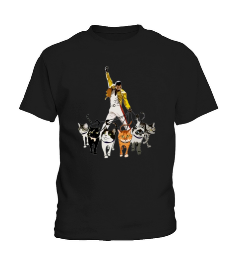 Freddie Mercury and cats Kids T-Shirt
