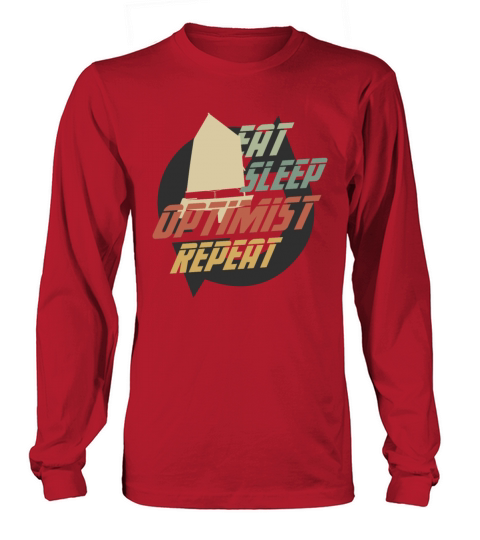 Retro Eat Sleep Optimist Repeat OPTIMIST PRESENT Women's Long Sleeve