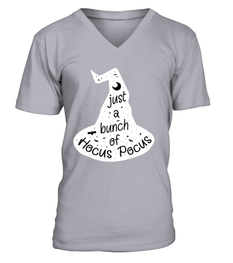 Just a Bunch of Hocus Pocus Witch Hat Night Sky Men's V-Neck T-shirt