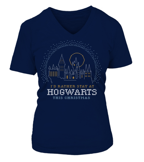 Harry Potter Hogwarts at Christmas Women's V-Neck T-shirt