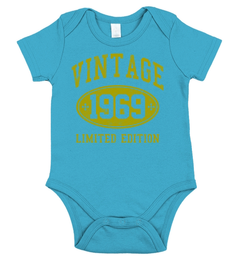 50th Birthday - Vintage 1969 Funny Gift Short Sleeve Baby One-Piece