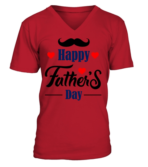 Happy Fathers Day 4 Men's V-Neck T-shirt