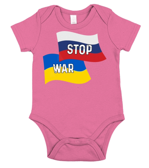 Russia Ukraine Stop War Short Sleeve Baby One-Piece