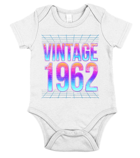 Vintage 1962 59th Birthday Gift Short Sleeve Baby One-Piece