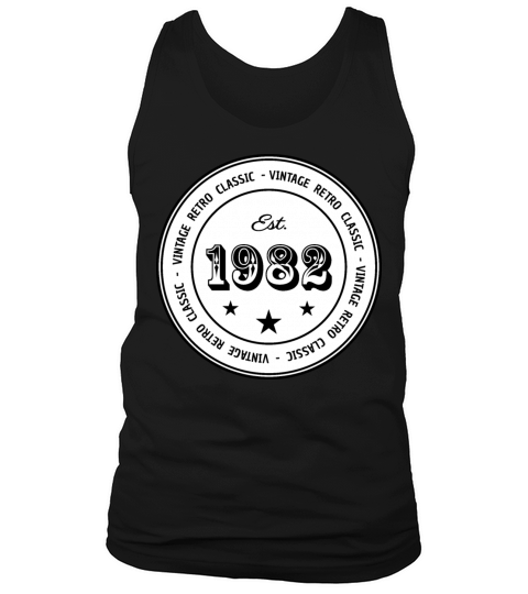 Vintage Retro Classic Est 1982 Men's Tank Top