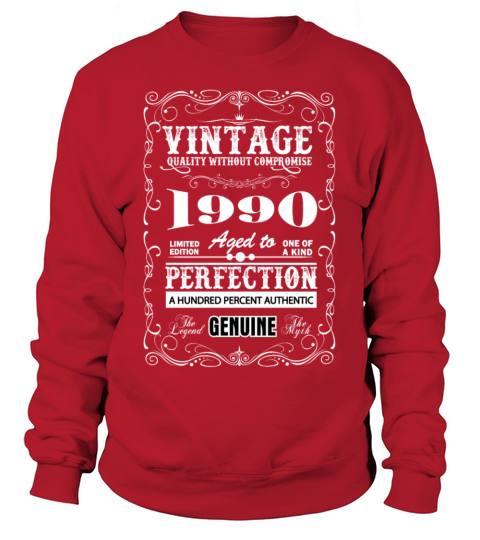 Premium Vintage 1990 Aged To Perfection Men's Sweatshirt