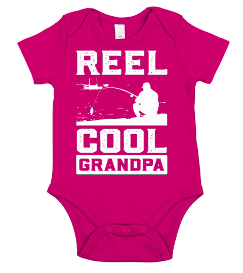 Reel Cool Grandpa Fishing Fisher Short Sleeve Baby One-Piece