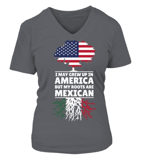 American with mexican roots usa design Women's V-Neck T-shirt