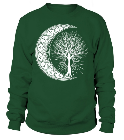 Crescent Moon Tree Earth Day Arbor Day Women's Sweatshirt