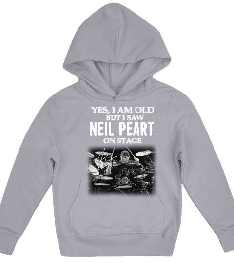 Yes I am old but I saw Neil Peart on stage signature Kids Hoodie
