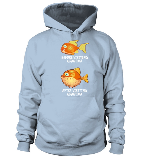 Fish Before And After visiting Grandma Women's Hoodie
