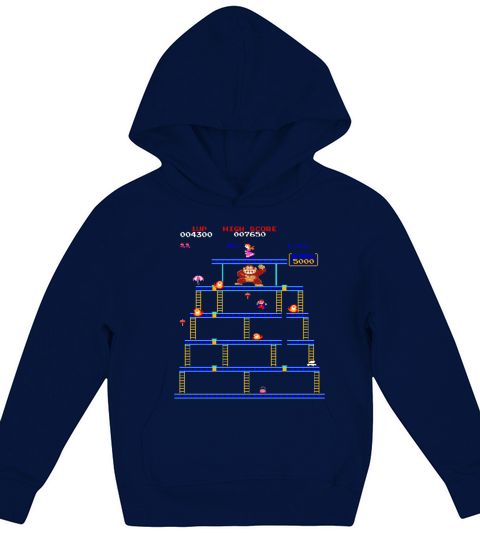 Donkey Kong Rivet Level T-Shirt Kids Hoodie