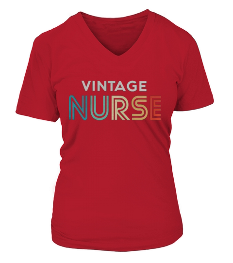 Vintage nurse shirt V-neck T-Shirt Woman