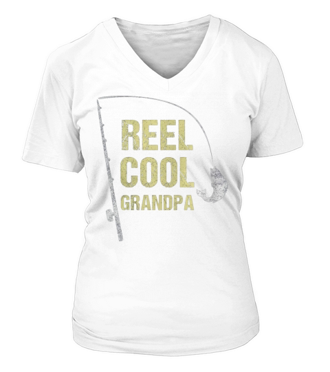 Fishing Grandpa Shirt Funny Dad Fathers Day Gift Fisherman V-neck T-Shirt Woman