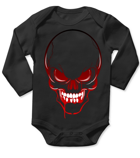 Horror Skull Long Sleeve Baby One-Piece