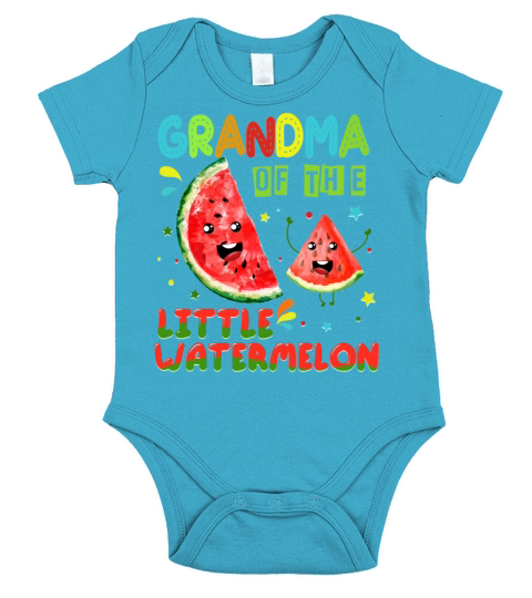 Funny Birthday Family T Shirt Grandma Watermelon Short Sleeve Baby One-Piece