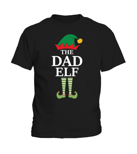 Dad Elf Matching Family Group Christmas Party tee Kids T-Shirt
