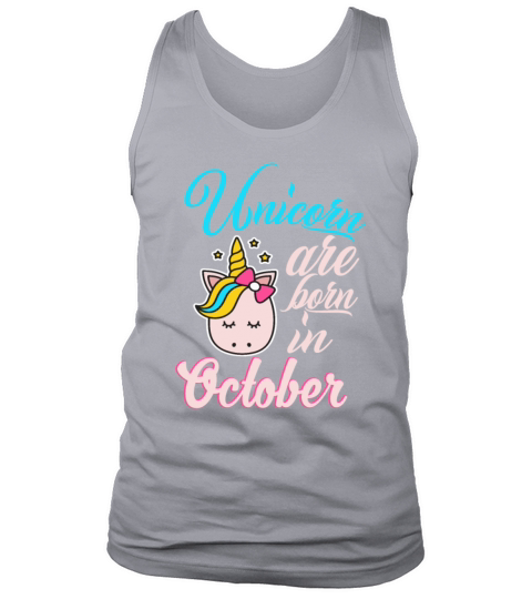 Unicorn are born in october Men's Tank Top