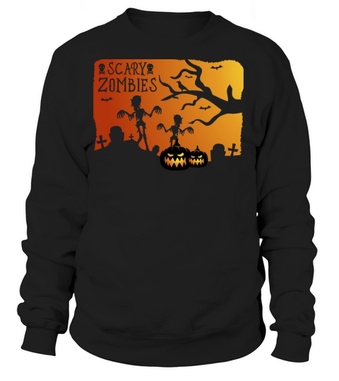Happy Halloween Scary Zombies And Pumpkins Women's Sweatshirt