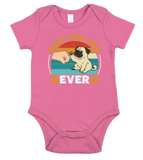 Best Dog Dad Ever Gift For Husband Dad Short Sleeve Baby One-Piece
