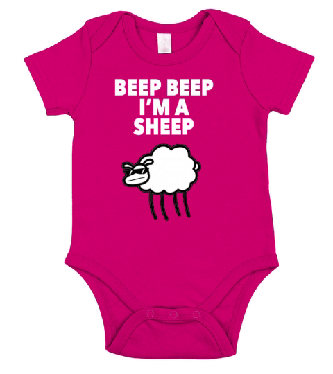 Beep Beep Im A Sheep Funny Meme Tee Shirt Short Sleeve Baby One-Piece