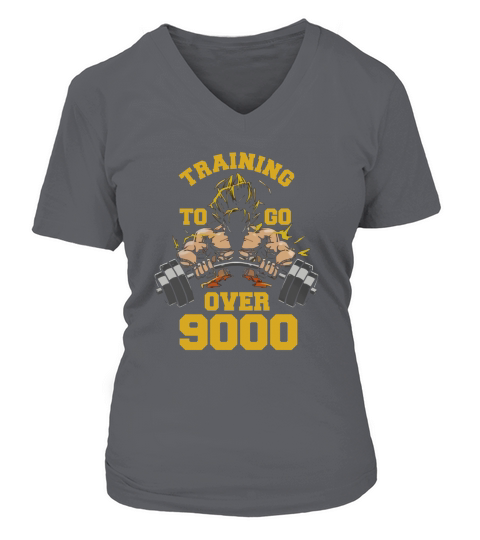 TRAINING TO GO OVER 9000 workout gym fit lifting weights by GeekMerch SHIRT V-neck T-Shirt Woman