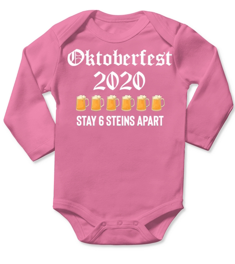 Oktoberfest 2020 6 Stein Apart Beer October Long Sleeve Baby One-Piece