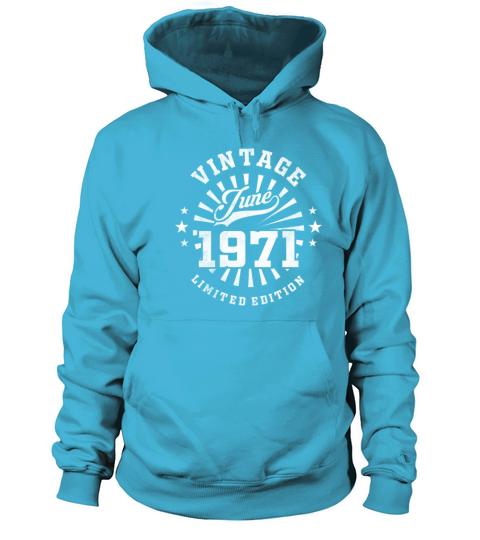 50th Birthday June Gift Vintage 1971 50 Years Women's Hoodie