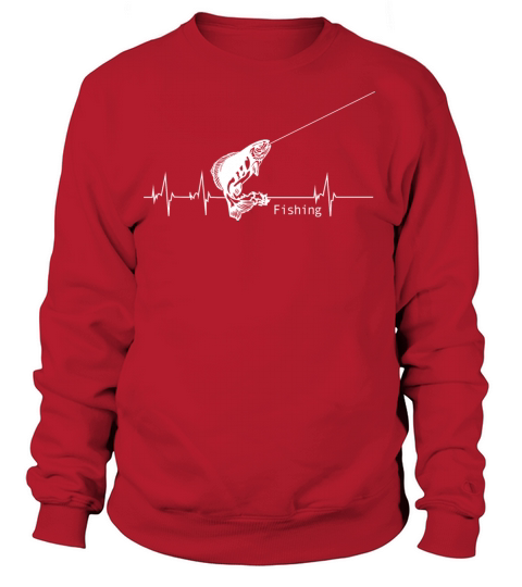 Fish Heartbeat Fishing rod angling hook fisherman Women's Sweatshirt