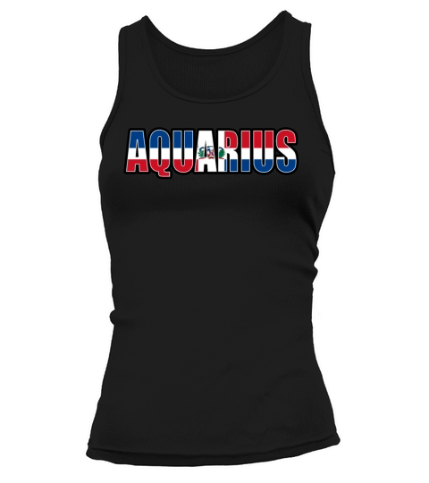 Aquarius Dominican Horoscope Heritage DNA Flag Women's Tank Top