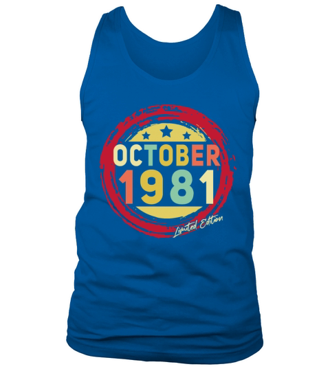 Born October 1981 Vintage Gift Men's Tank Top
