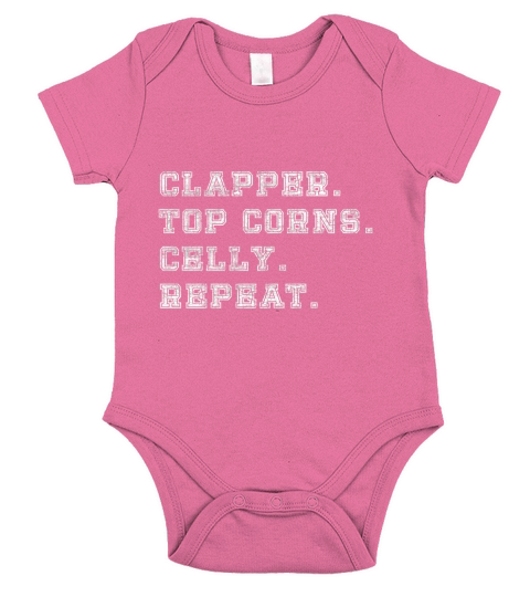 Clapper Top Corns Celly Repeat T shirt Hockey Tee Short Sleeve Baby One-Piece