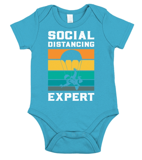 parachute corona virus - social distancing Short Sleeve Baby One-Piece
