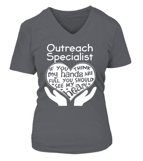 Outreach Specialist Full Heart Job V-neck T-Shirt Woman