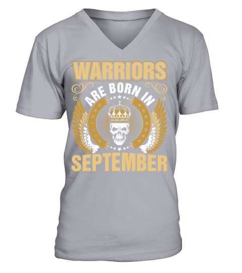Warriors Are Born In September Men's V-Neck T-shirt
