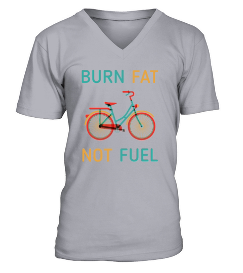Cyclists Burn fat not fuel Cycling T Shirt Men's V-Neck T-shirt