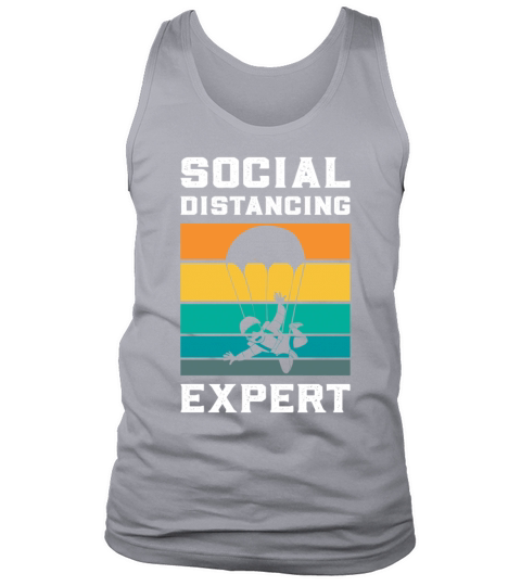 parachute corona virus - social distancing Tank Top Unisex