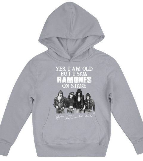 Yes I Am Old But I Saw Ramones On Stage Signatures Kids Hoodie