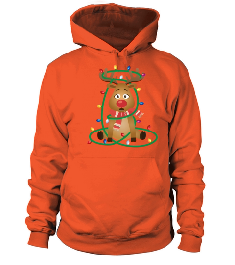 Rudolph with Christmas Lights Women's Hoodie
