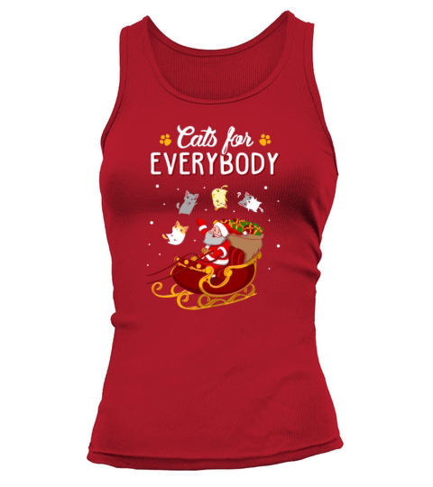 Ugly Christmas Sweater For Cat Lovers Women's Tank Top