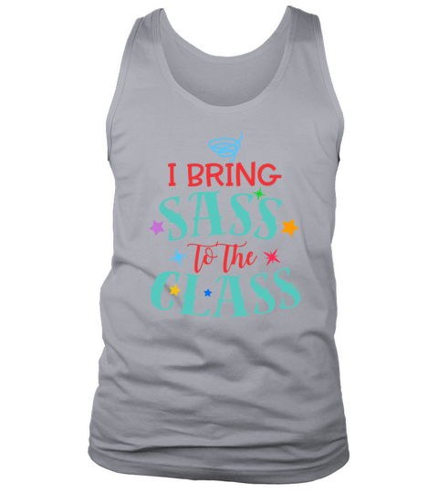 I Bring Sass To The Class Funny Humor School Uniform Men's Tank Top