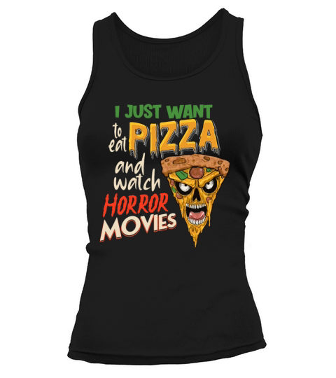 Horror Movie Gift Idea - Horror Movies and Pizza Women's Tank Top