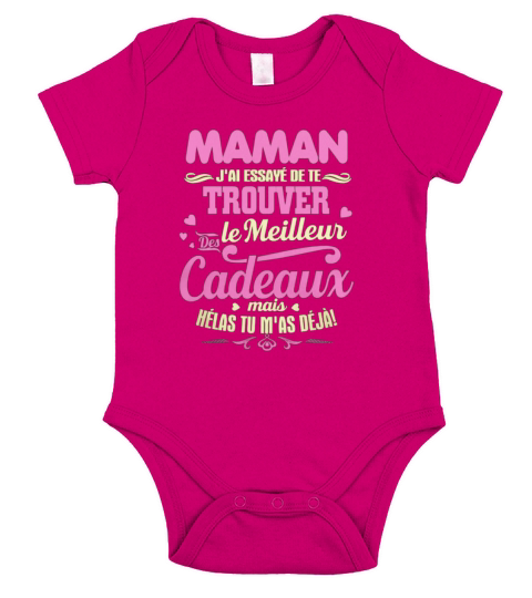 Maman le meilleur Cadeaux  pour Mère Short Sleeve Baby One-Piece