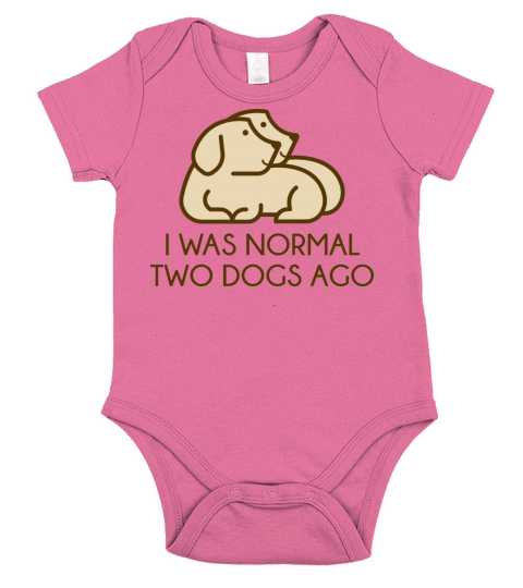 I Was Normal Two Dogs Ago Short Sleeve Baby One-Piece